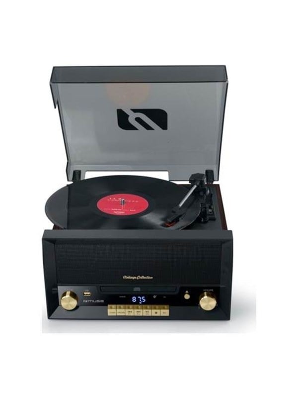 Muse MT-112 W Platenspeler Microsysteem FM BT CD USB Retro - Platenspeler
