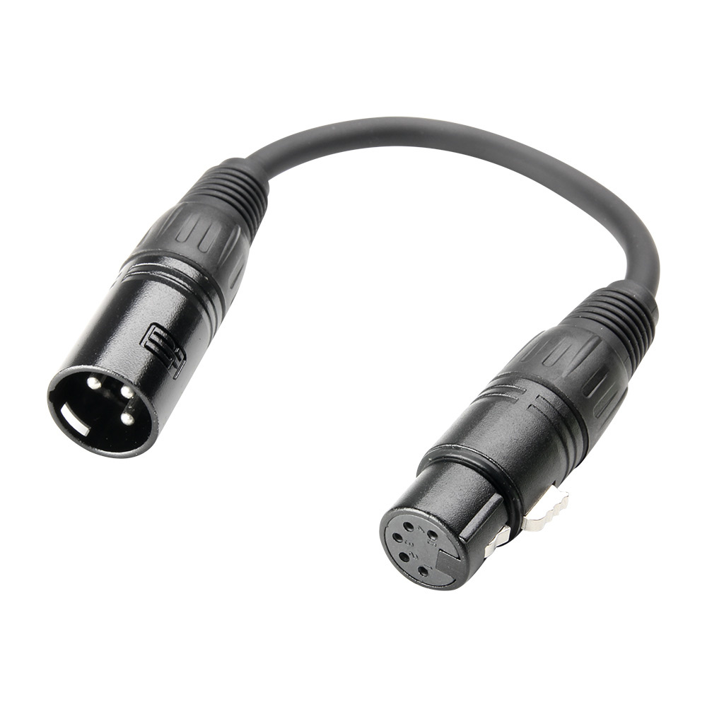 Adam Hall K5DHM0020 DMX 3p naar 5p met Neutrik-pluggen