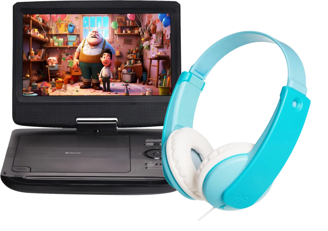 Denver MT-1097 + JVC HA-KD7 Blauw