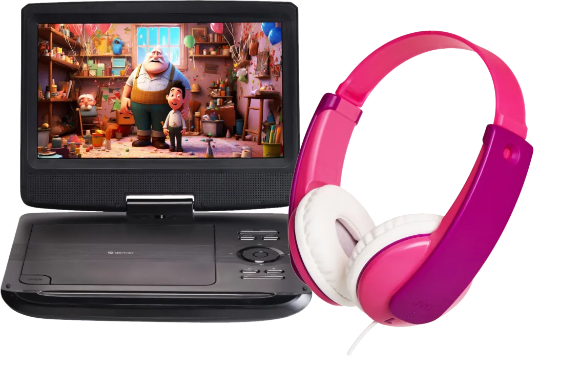Denver MT-1097 + JVC HA-KD7 Roze