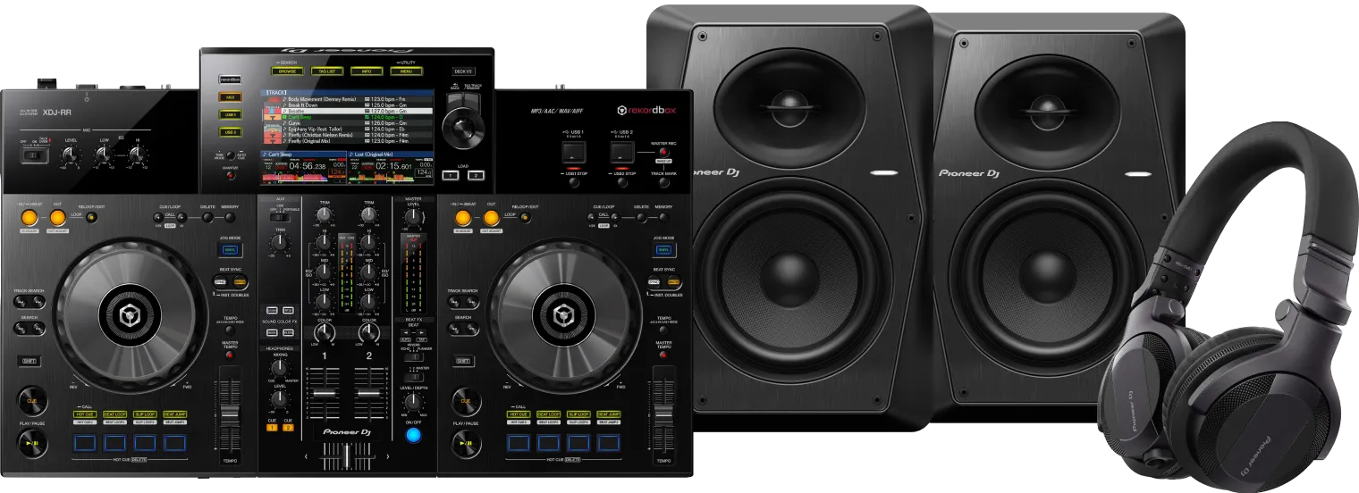 Pioneer DJ XDJ-RR +  DJ HDJ-CUE1 +  VM70 (per paar)