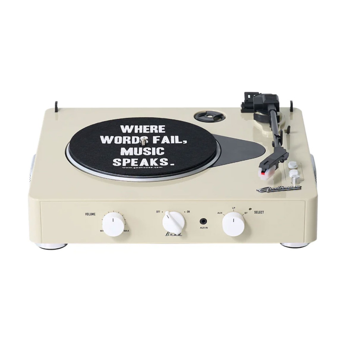 Fiftiesstore Gadhouse Brad Platenspeler Retro MK II - Ivoor