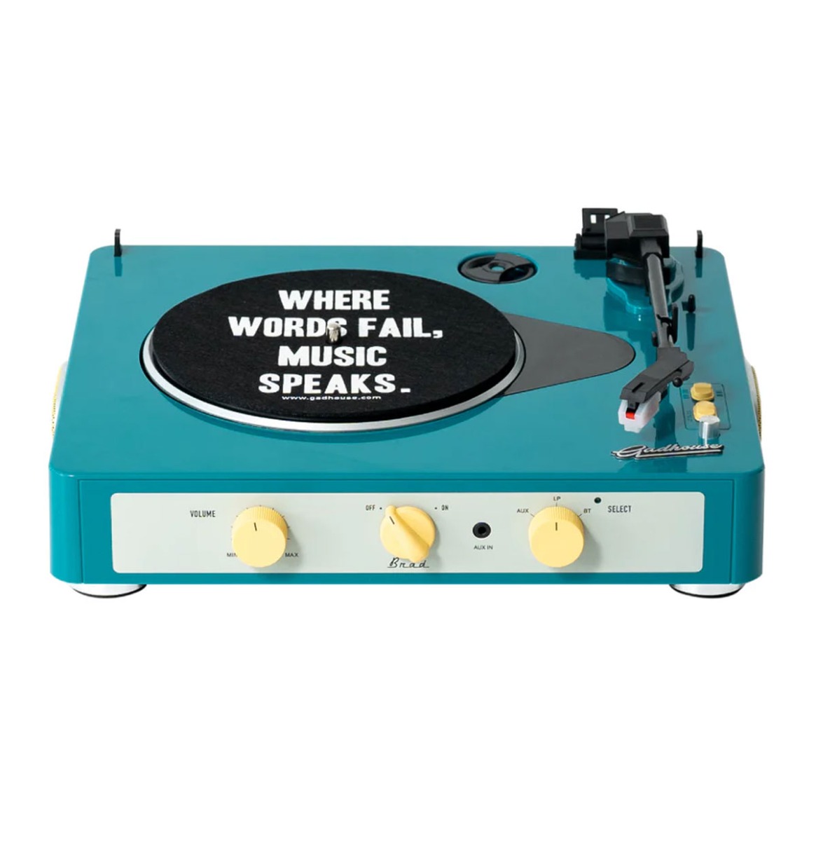 Fiftiesstore Gadhouse Brad Platenspeler Retro MK II - Turquoise Groen