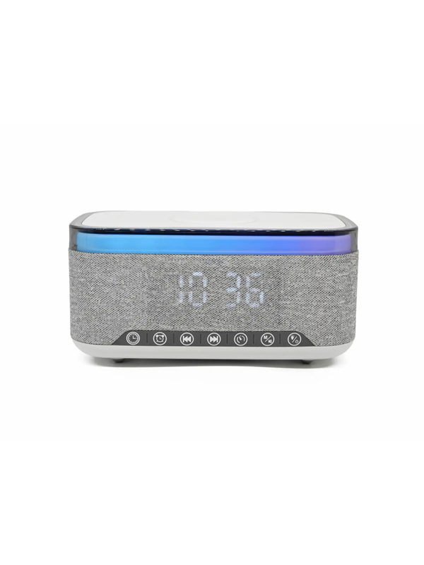 Denver CRQ-225 - FM Clock Radio - with Bluetooth function & wireless charging - Gray - AM/FM - Grey