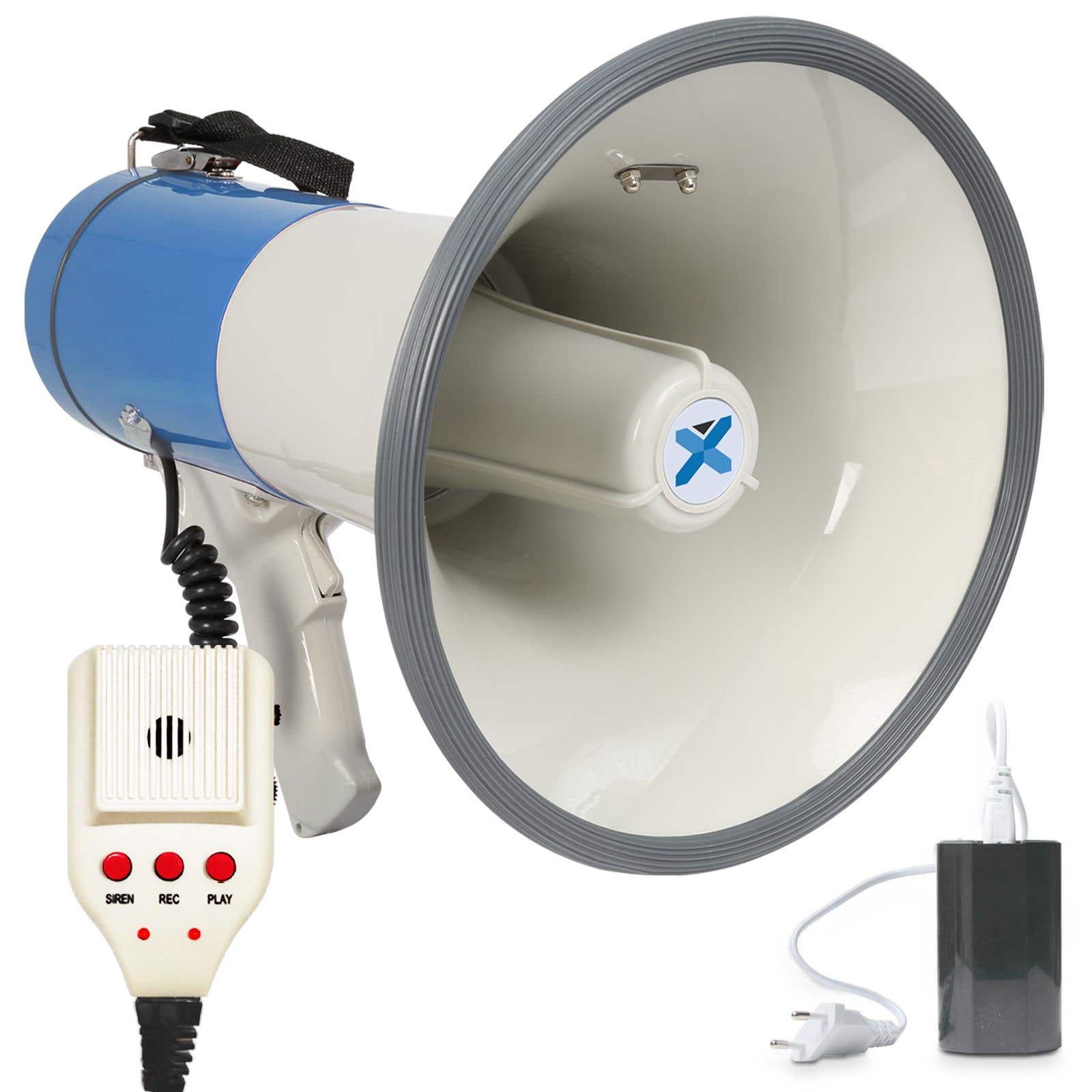 Vonyx Retourdeal -  Megafoon met Sirene, Record, USB en SD 65W MEG065