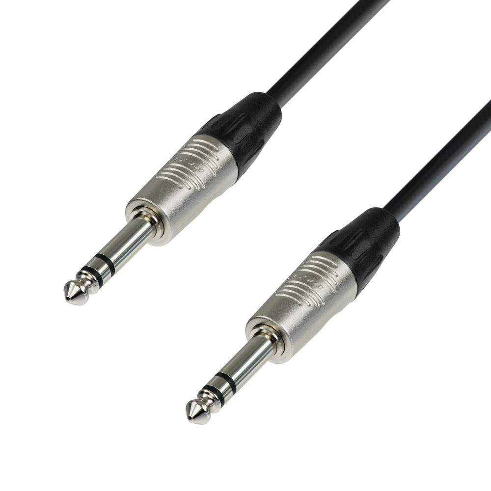 Adam Hall 4 Star BVV 0060 gebalanceerde Jack TRS instrumentkabel 0,6 m