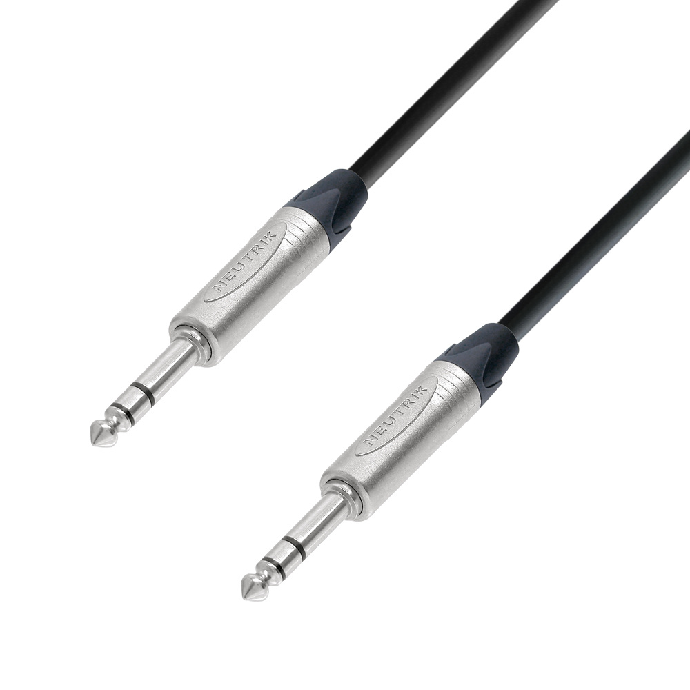 Adam Hall 5 Star BVV 1000 gebalanceerde Jack TRS instrumentkabel 10 m