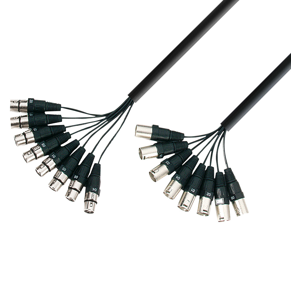 Adam Hall 3 Star L8 MF 0500 multikabel 8 x XLR female naar 8 x XLR male 5 m