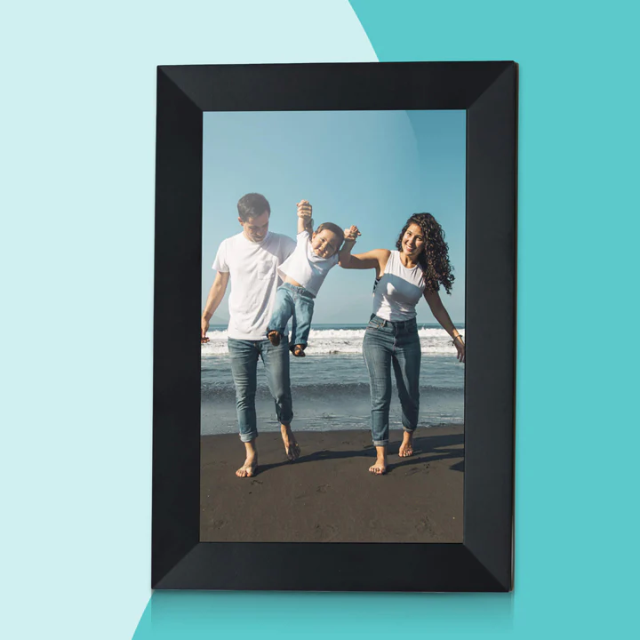 Pora&Co Digitale fotolijst 10 inch met WiFi en Frameo App zwart