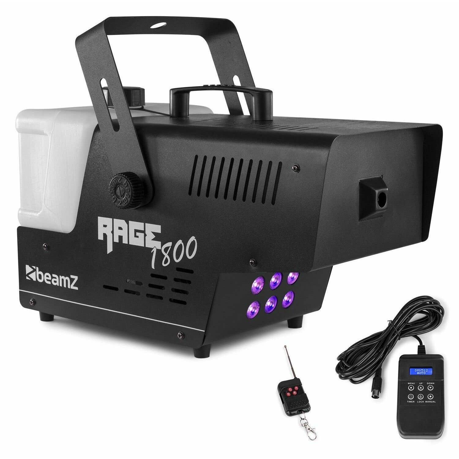 BeamZ Retourdeal -  RAGE1800LED rookmachine met draadloze