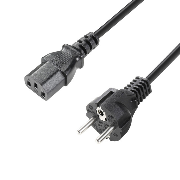 Adam Hall 4 STAR PKD 0050 eurokabel C13-Schuko 3 mm x 1,5 mm 0,5 m