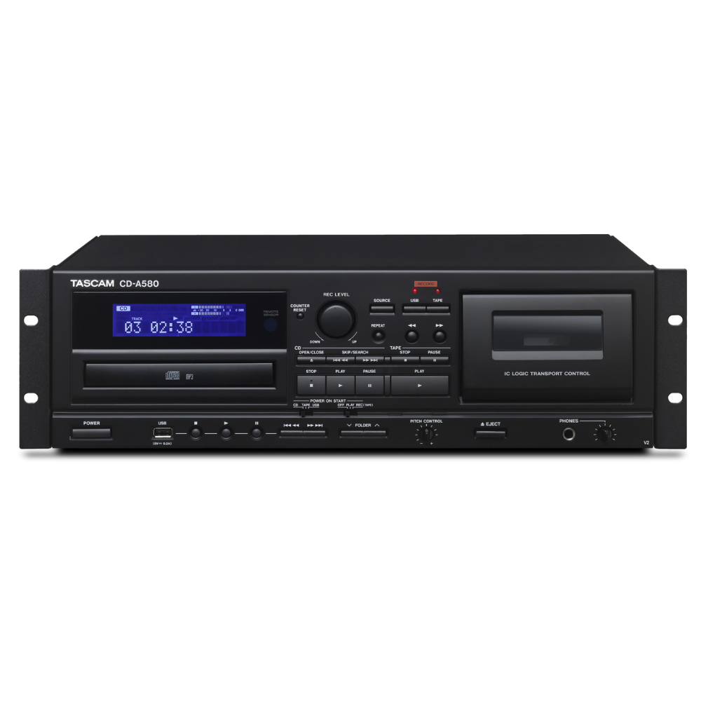 Tascam CD-A580 V2 CD Player / Cassette Deck / USB Recorder