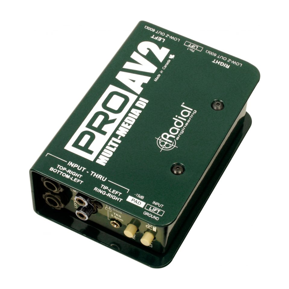 Radial ProAV2 Multimedia passieve stereo DI-box