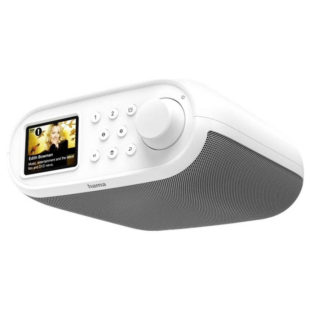 Hama Digitalradio DIR400, DAB+/Internetradio/Bluetooth RX/App, Wecker, Weiß Internetradio HiFi-tuner Wit