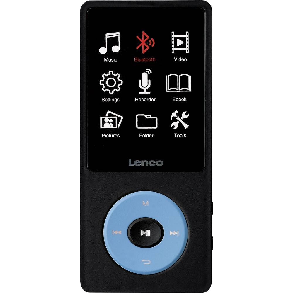 Lenco Xemio-860BU - MP3/MP4-Spieler mit Bluetooth und 8 GB internem Speicher - Blau Discman