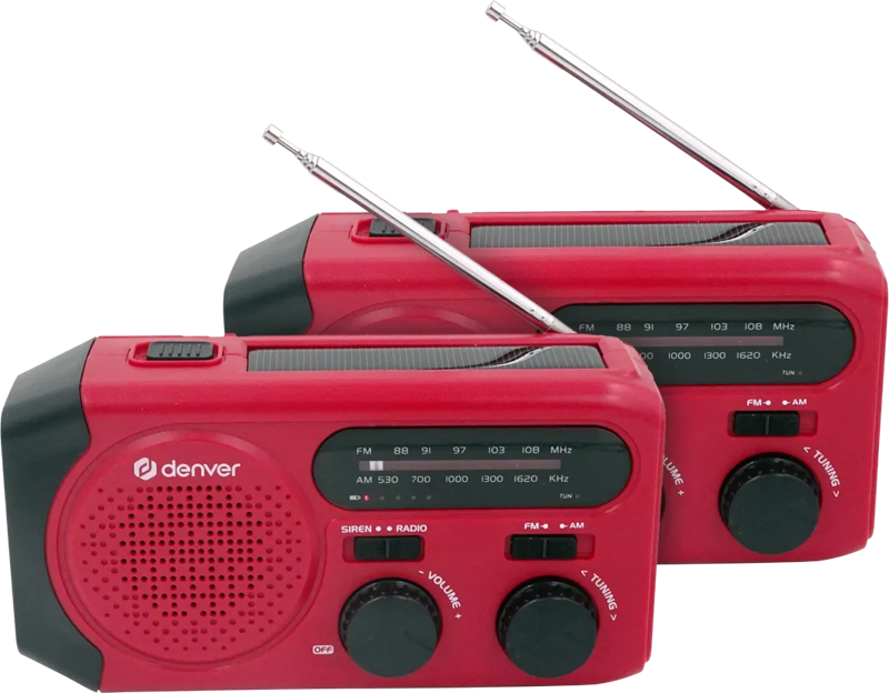 Denver SCR-2010 Noodradio Rood Duo Pack