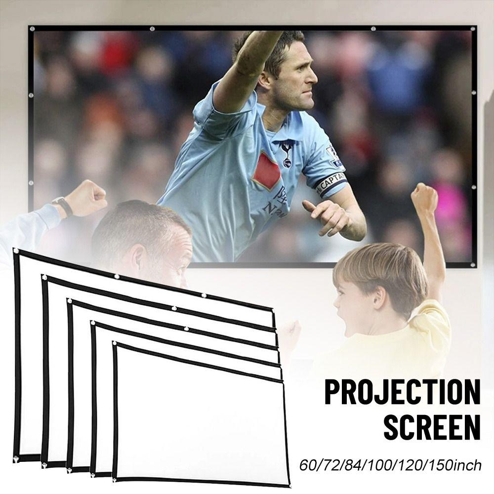 YouweiGJ inch Home Outdoor Accessories Simple Curtain Projection Screen Projector Curtains Anti-light Screen 60 inch