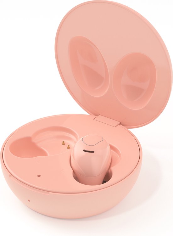 Ledwood LD-I9W-TWS-PAST-PIN - LUNA TWS in-ear oordopjes, draadloos opladen, roze