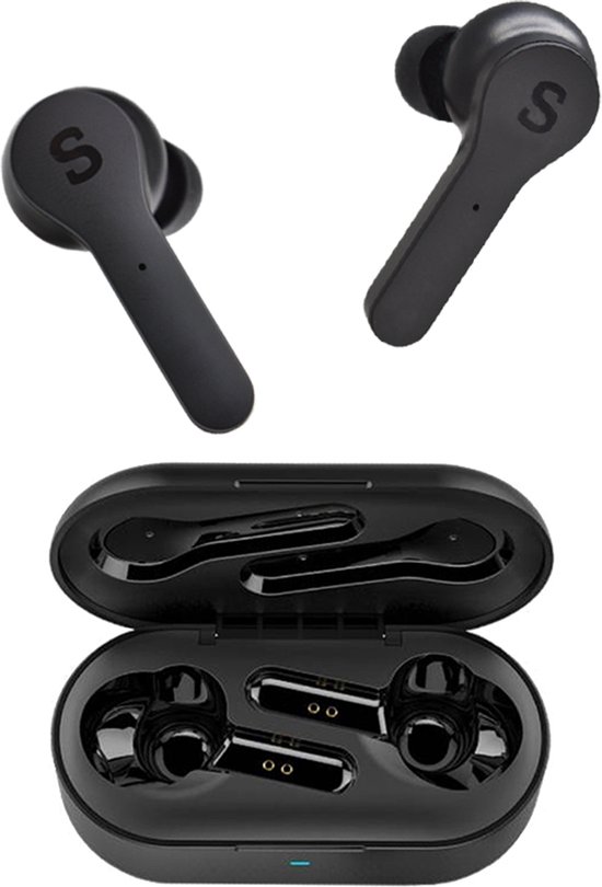 Merkloos Volledig Draadloze Oordopjes - Met Oplaadcase - Bluetooth 5.0 - Waterproof - Zwart