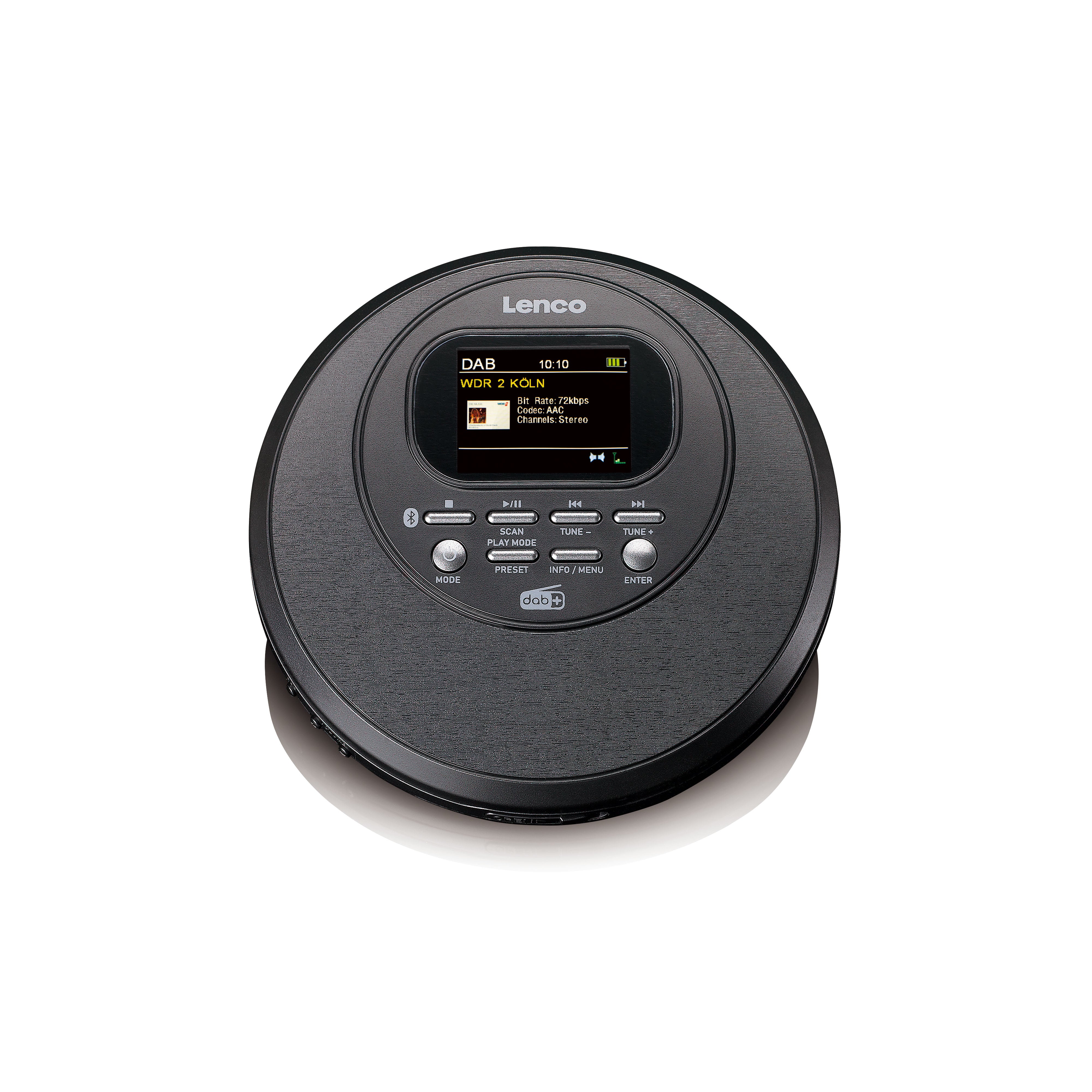 Lenco CD-500BK - Draagbare CD-speler met DAB+/FM-radio en Bluetooth - Zwart