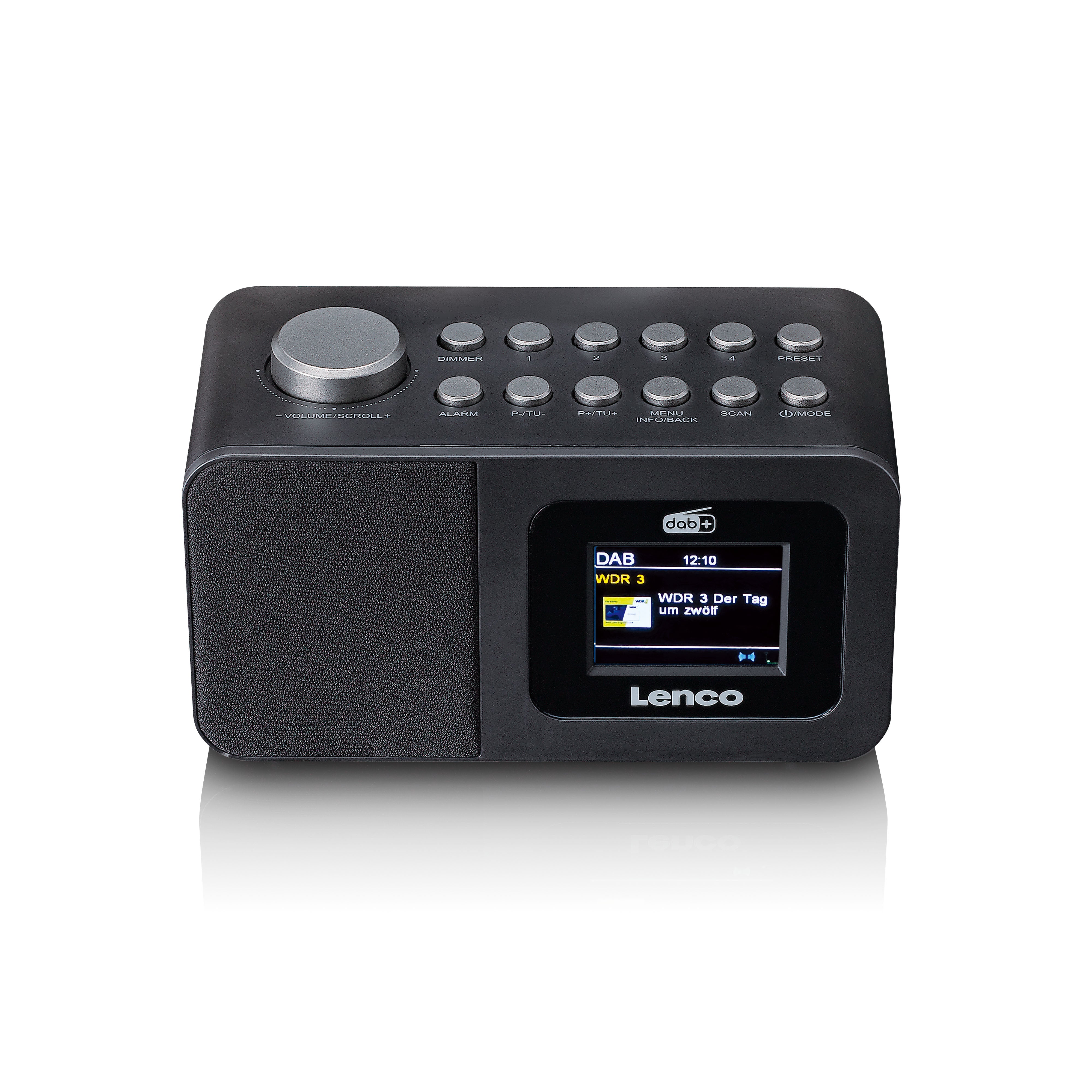 Lenco CR-625BK - DAB+/FM Wekkerradio met kleurendisplay, slaaptimer en dubbel alarm functie - Zwart