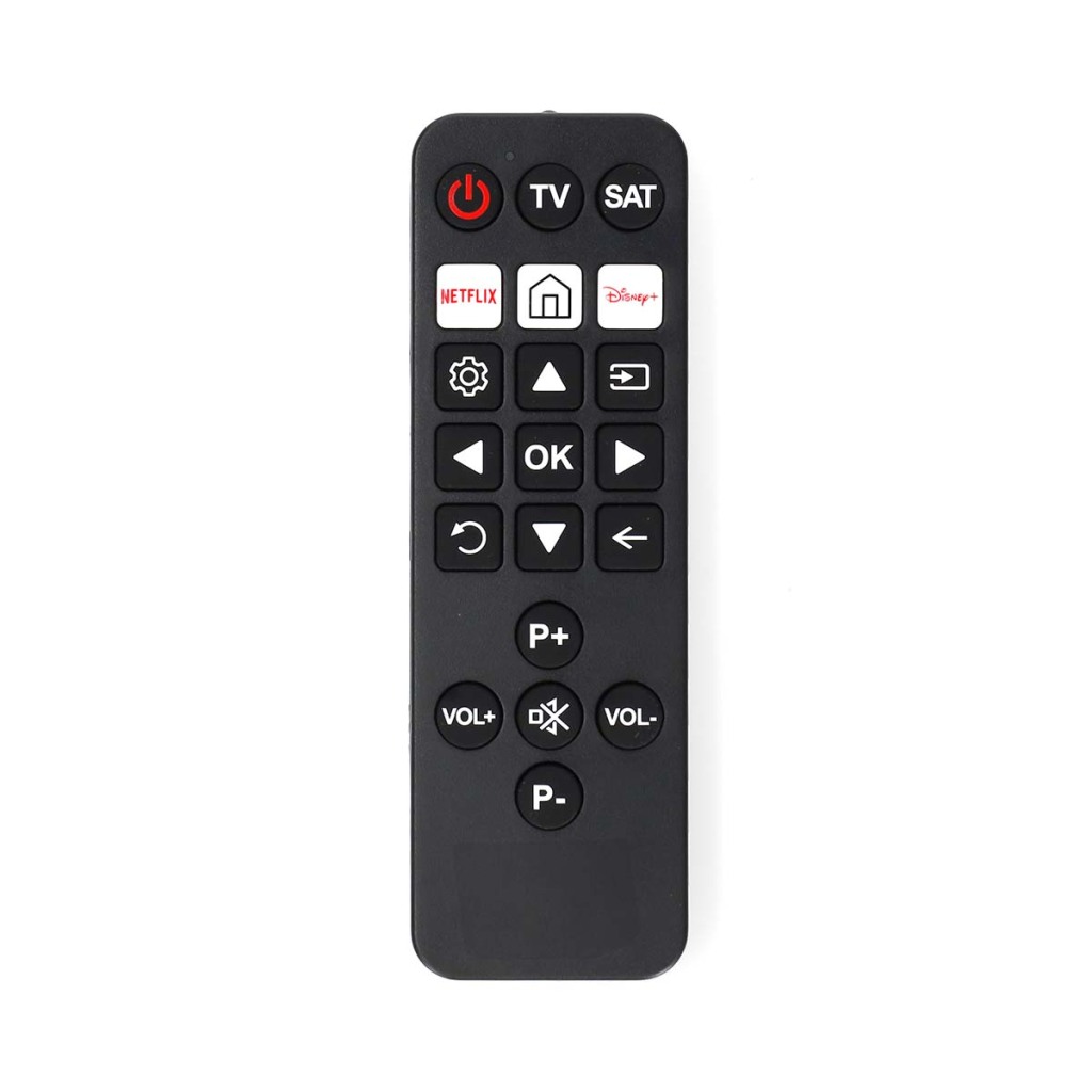 Nedis TVRC23SNBK Universele Afstandsbediening Voorgeprogrammeerd 2 Apparaten Disney + Button / Netflix Knop Infrarood Zwart