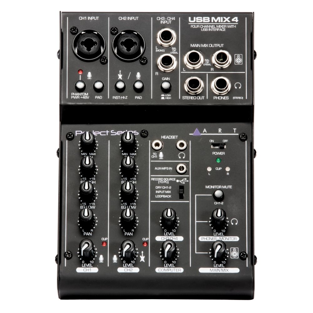ART USBMix4 4-kanaals audio-interface