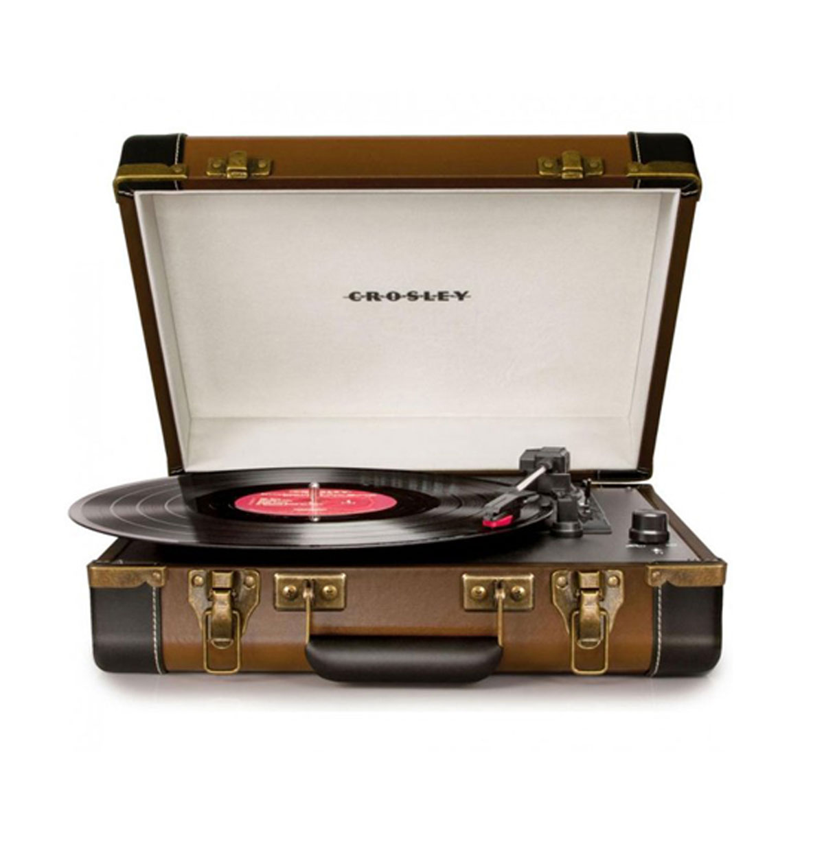 Fiftiesstore Crosley Executive Portable USB Platenspeler - Bruin/Zwart B-Stock