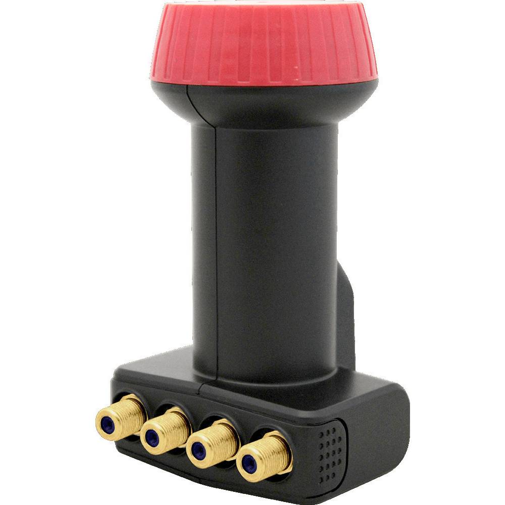 MegaSat Diavolo Quattro-LNB Feed-opname: 40 mm vergulden aansluiting, Weerbestendig Zwart, Rood