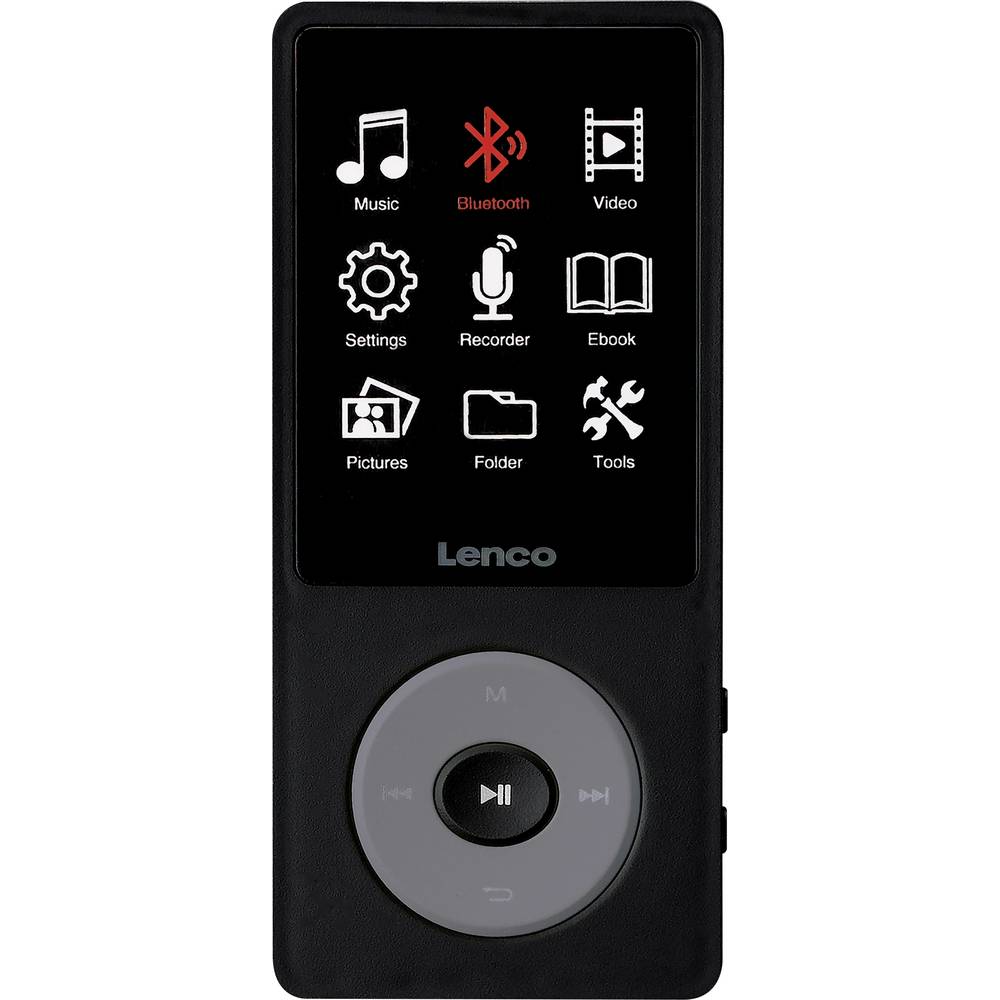 Lenco Xemio-860BK - MP3/MP4-Spieler mit Bluetooth und 8 GB internem Speicher - Schwarz Discman