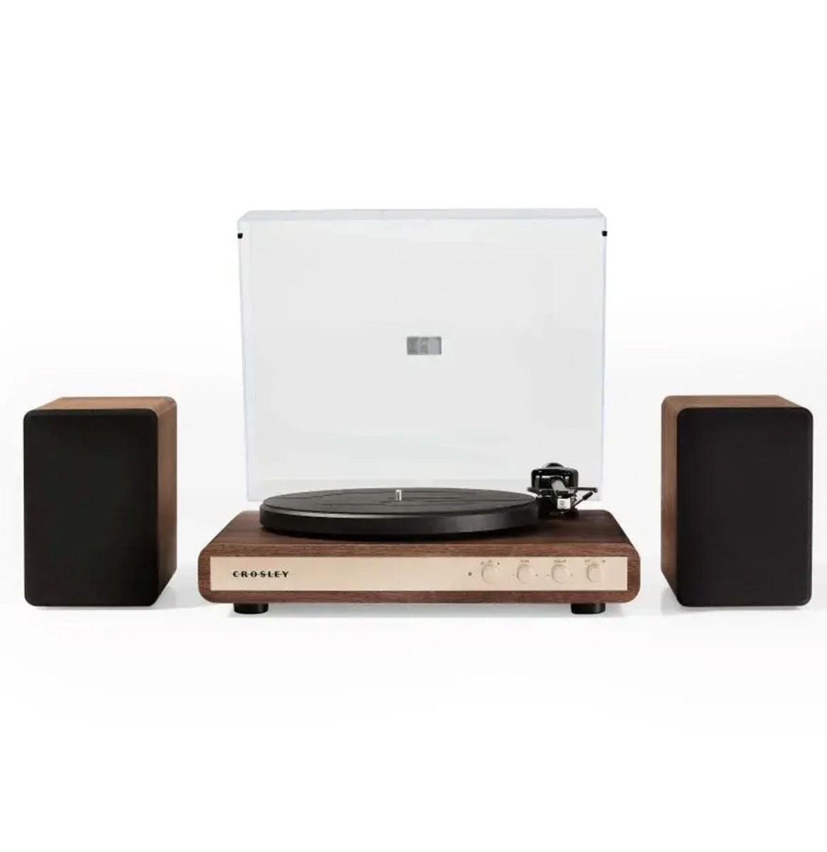 Fiftiesstore Crosley C65 Platenspeler met Speakers - Walnoot