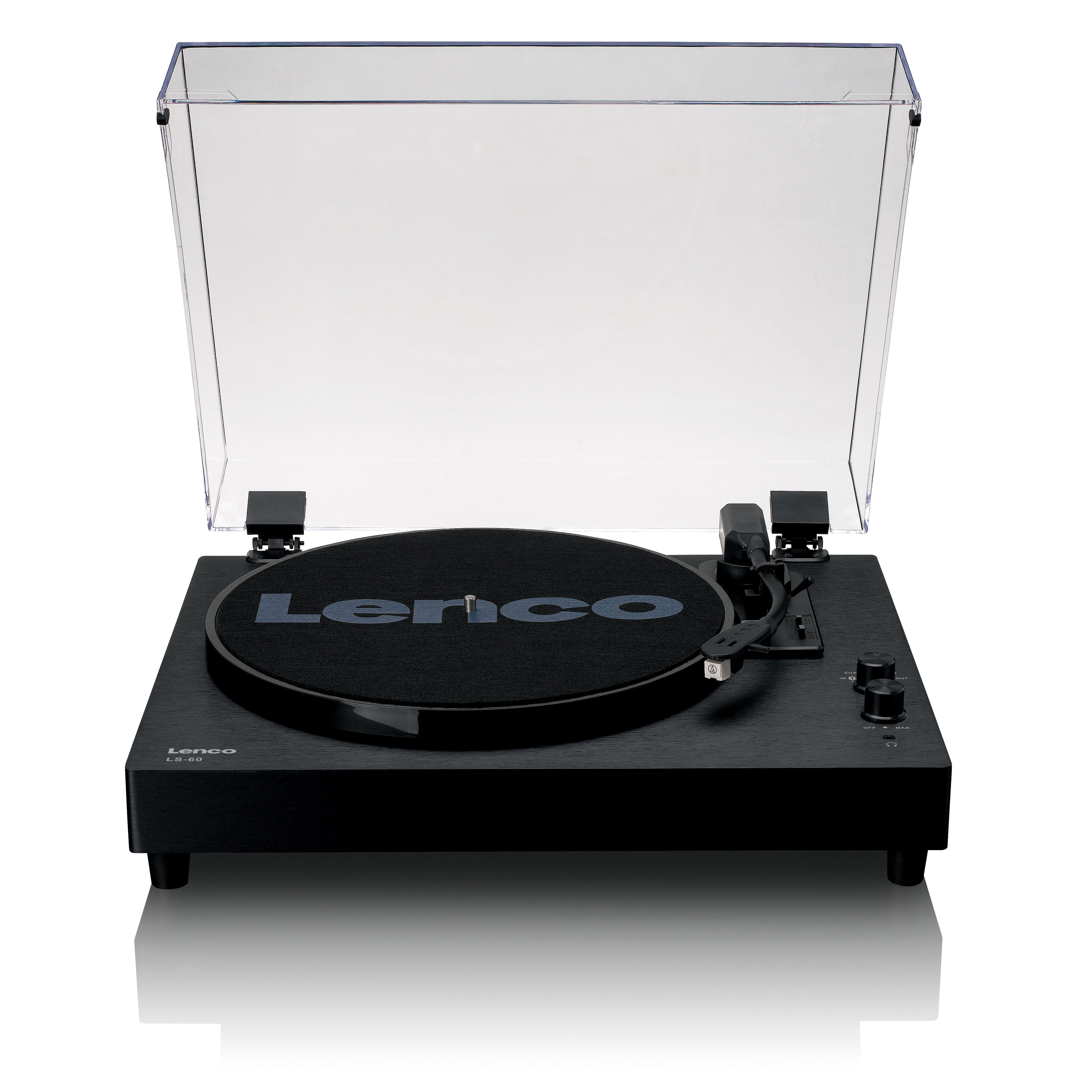 Lenco LS-60BK - Houten platenspeler met Bluetooth en ingebouwde speakers - Zwart