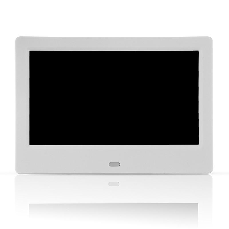Ideal World 7 inch scherm LED-achtergrondverlichting HD digitale fotolijst + afstandsbediening Volledige functie Elektronisch album Foto Muziek Film wit