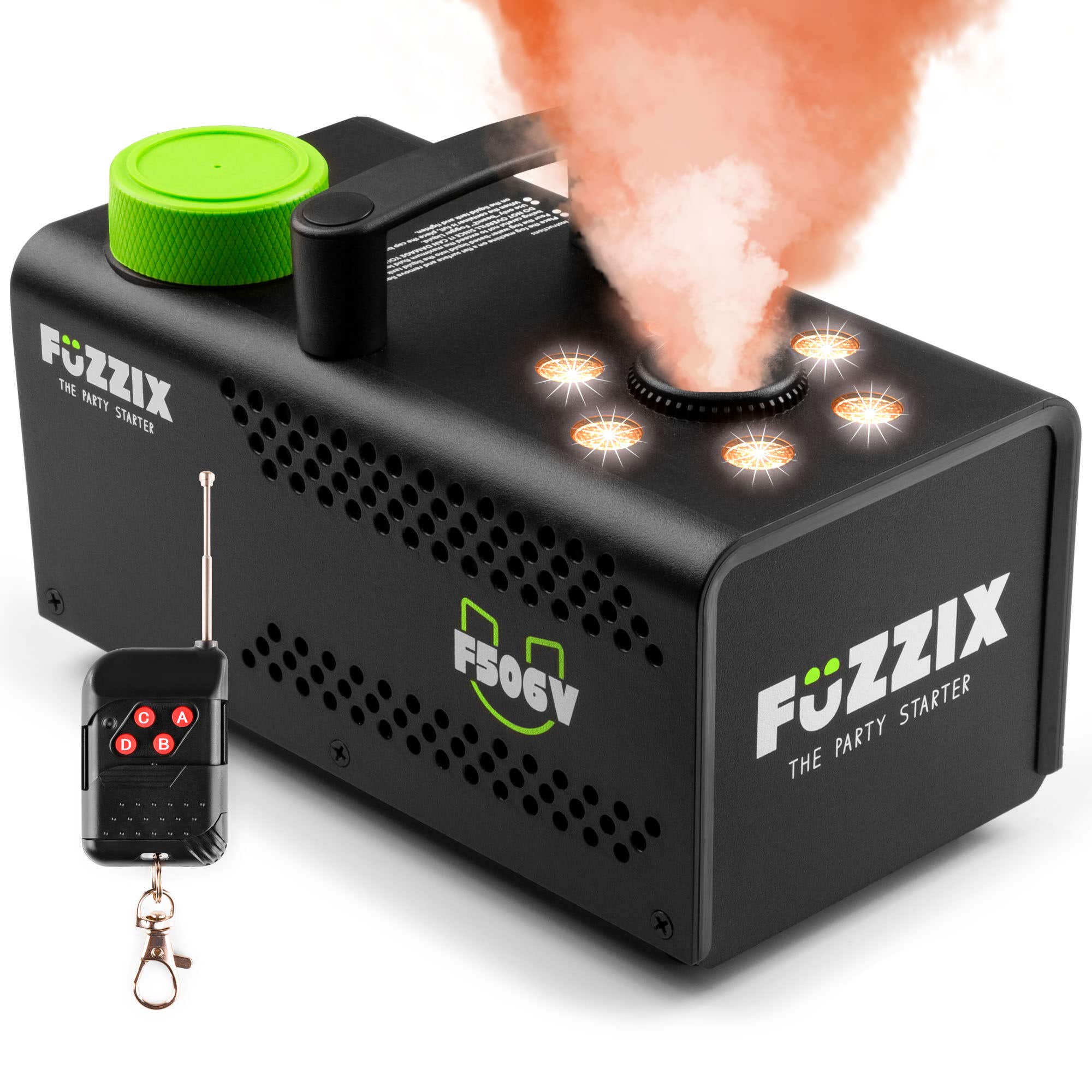Fuzzix F506V Party Rookmachine 500 Watt met 6 RGB LEDs en draadloze