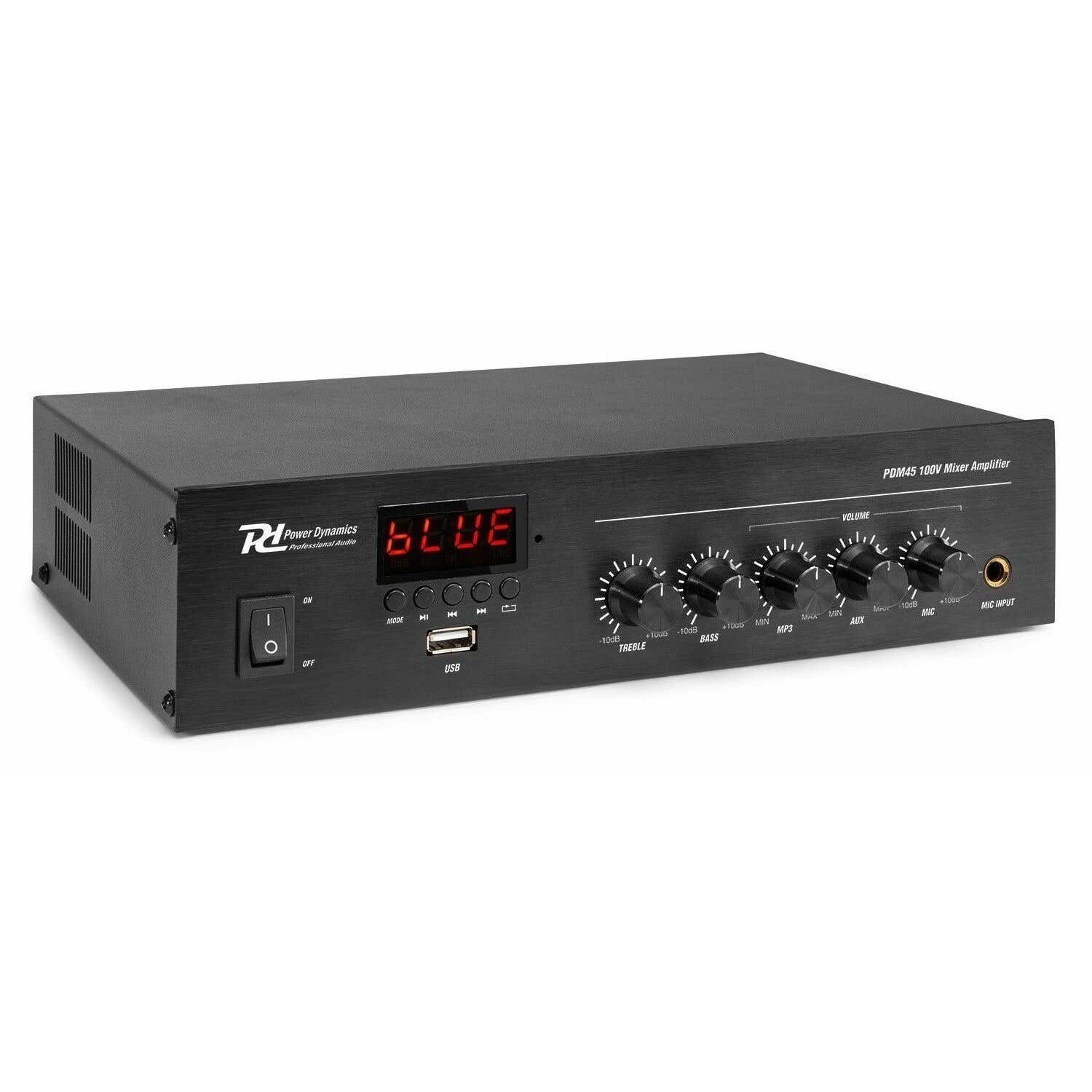 Power Dynamics Retourdeal -  PDM45 100V versterker 45W met Bluetooth,
