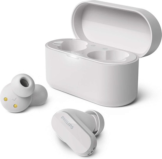 Philips sound TAT3508WT - true wireless oordopjes in-ear oortjes met noise cancelling - draadloos vi