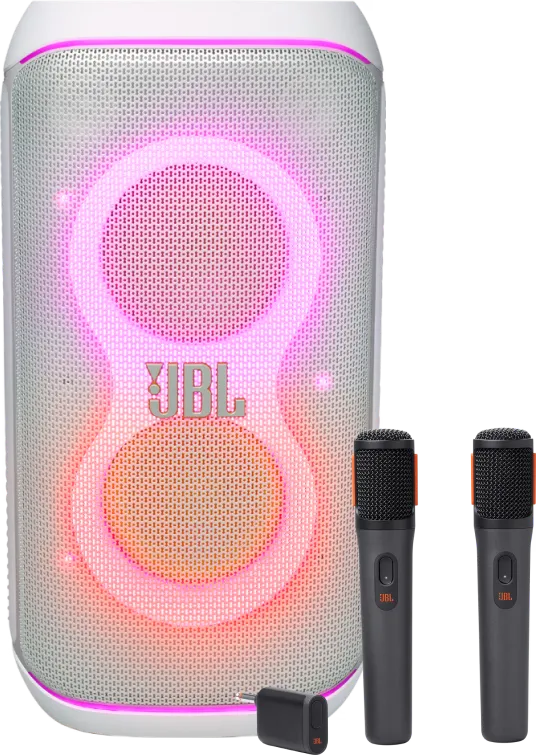 JBL Partybox Club 120 Wit + Draadloze Microfoonset