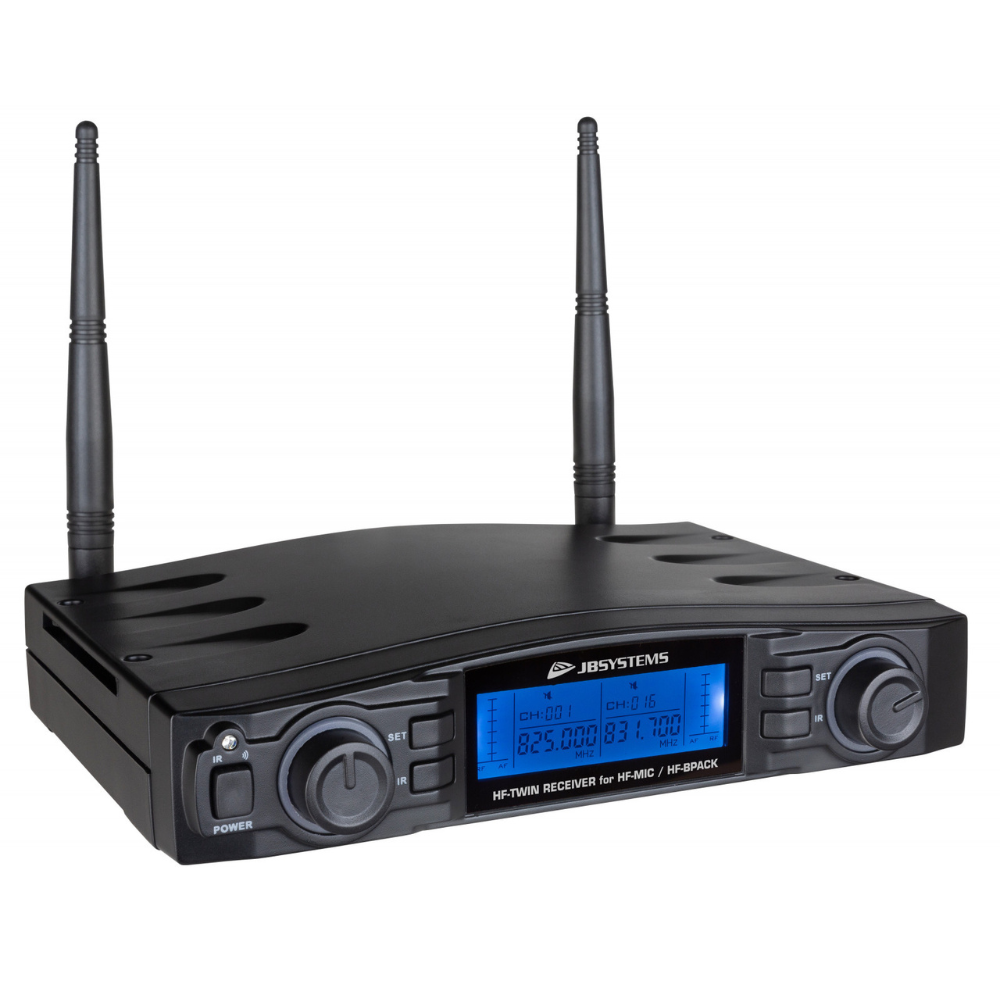 JB Systems HF-TWIN Dubbele draadloze microfoonontvanger
