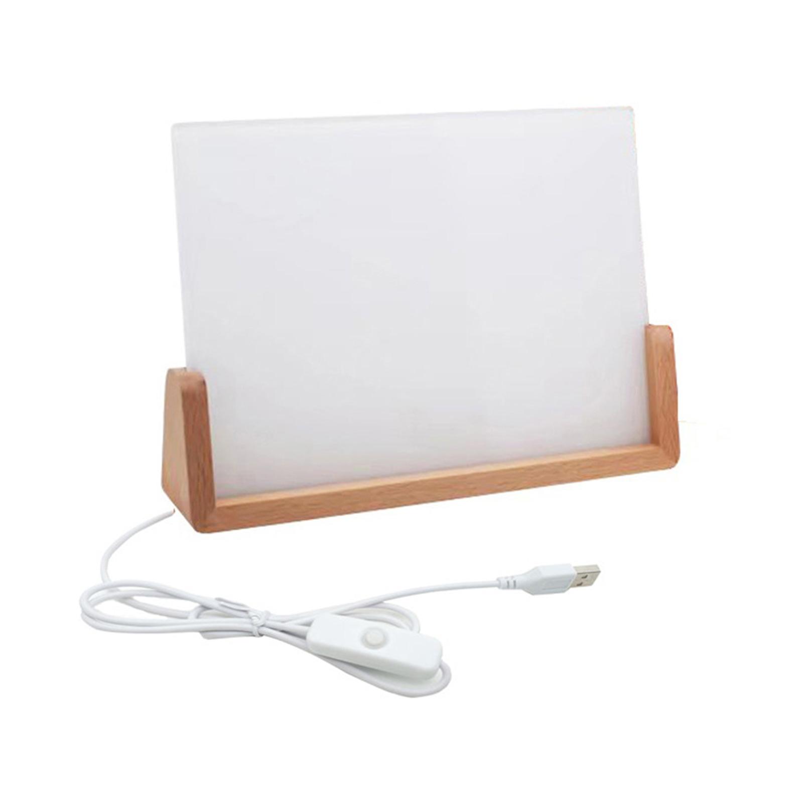 Home Living Time Sublimatie acryl blanco fotolijst met LED-licht en houten standaard fotolijst voor hittepersmachines printen 2