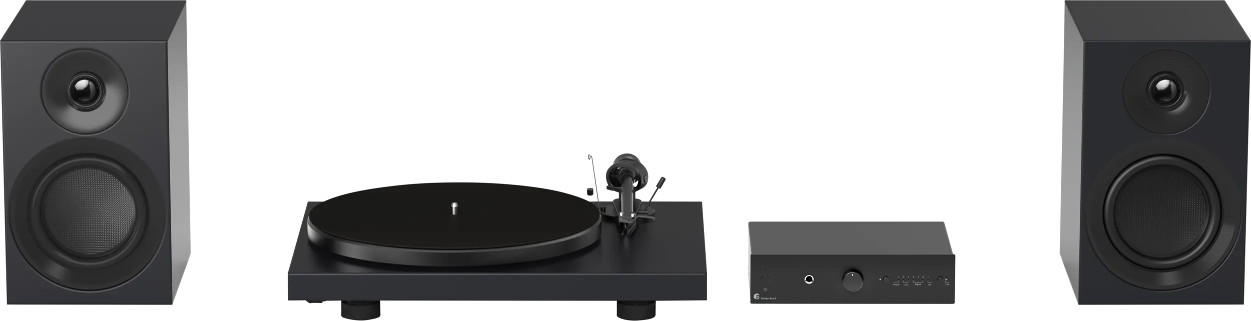 Pro-Ject Colourful Audio System E Zwart