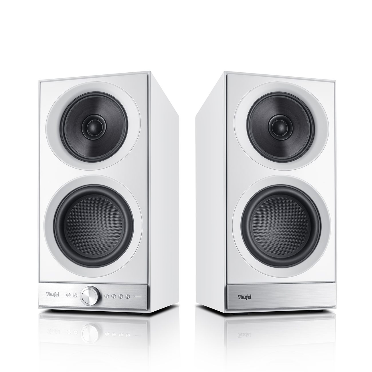 Teufel Stereo M Wifi streaming vloerluidspreker Ingebouwde versterker Wit