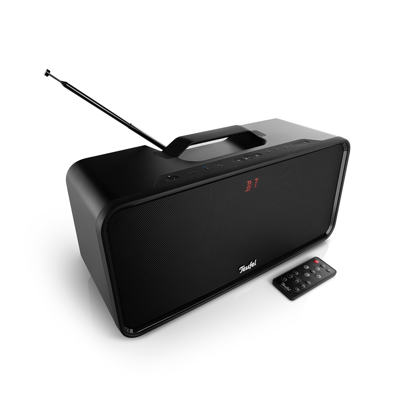 Teufel BOOMSTER Stereo Bluetooth DAB+/FM soundsysteem Outdoor speaker Tot 18 uur accuduur Night Black