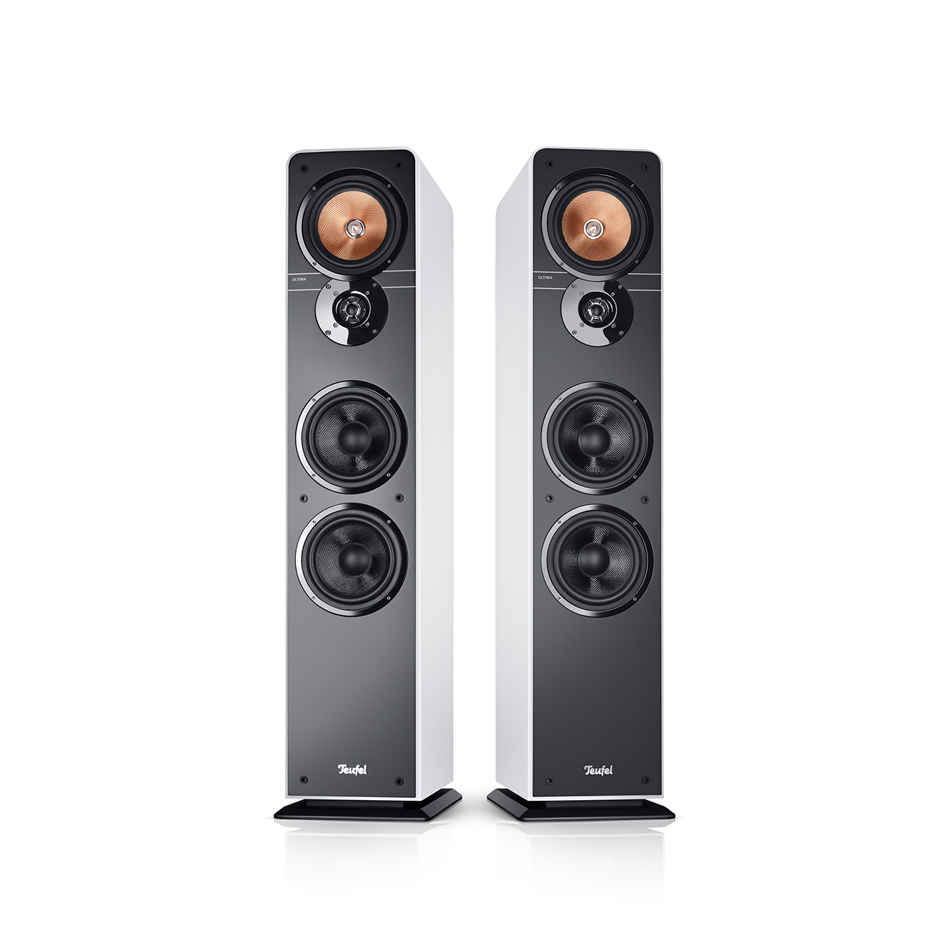 Teufel Ultima 40 Vloerstaande hifi luidsprekerpaar 3-kanaals systeem Wit