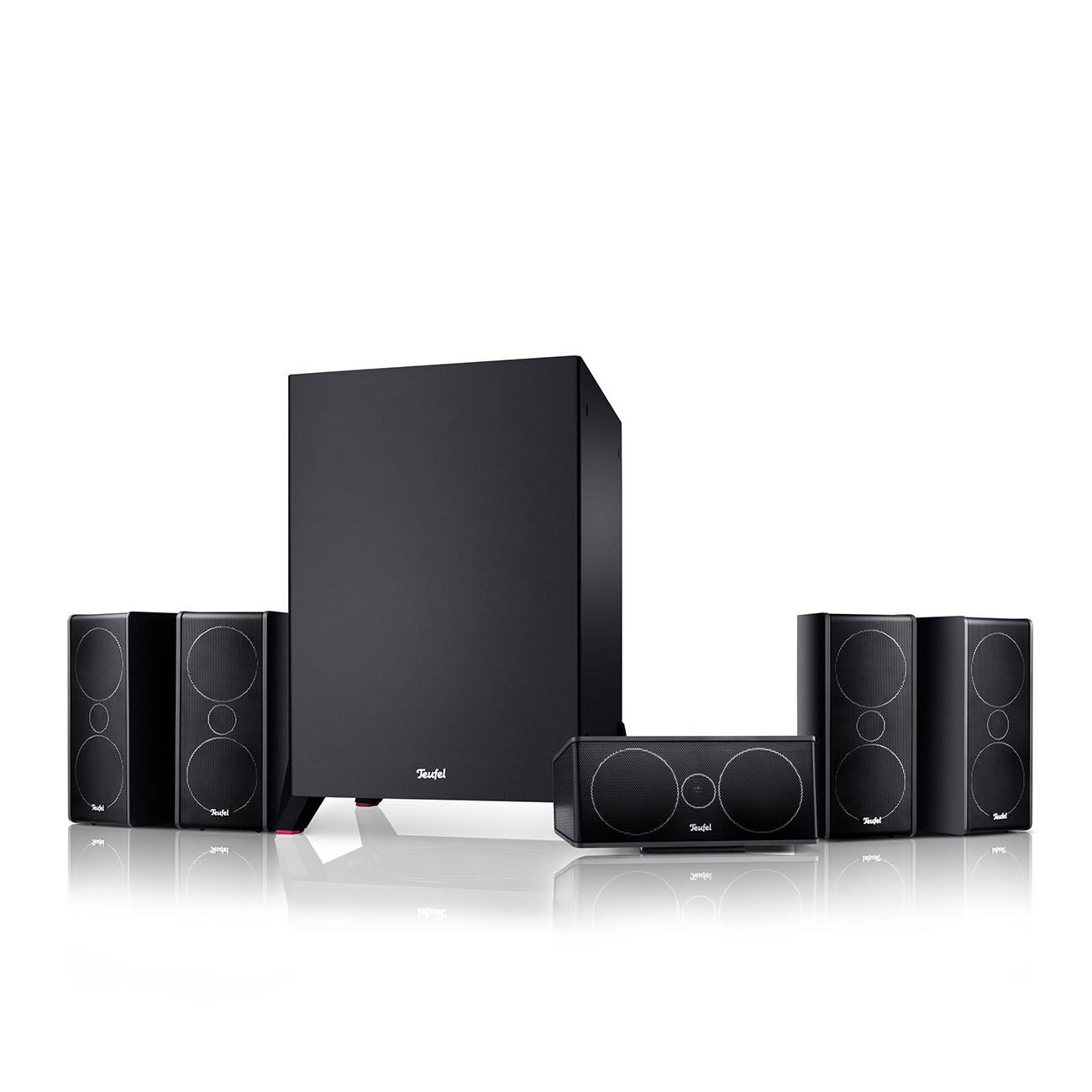 Teufel Consono 35 Mk3 5.1 set Home cinema-set Met satellietluidsprekers Incl. subwoofer Zwart