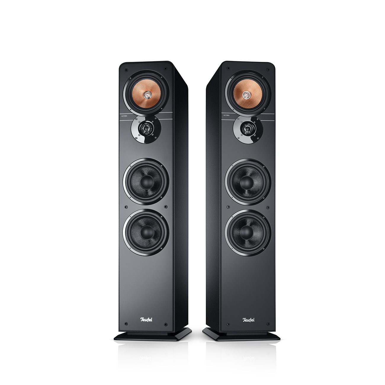 Teufel Ultima 40 Vloerstaande hifi luidsprekerpaar 3-kanaals systeem Zwart