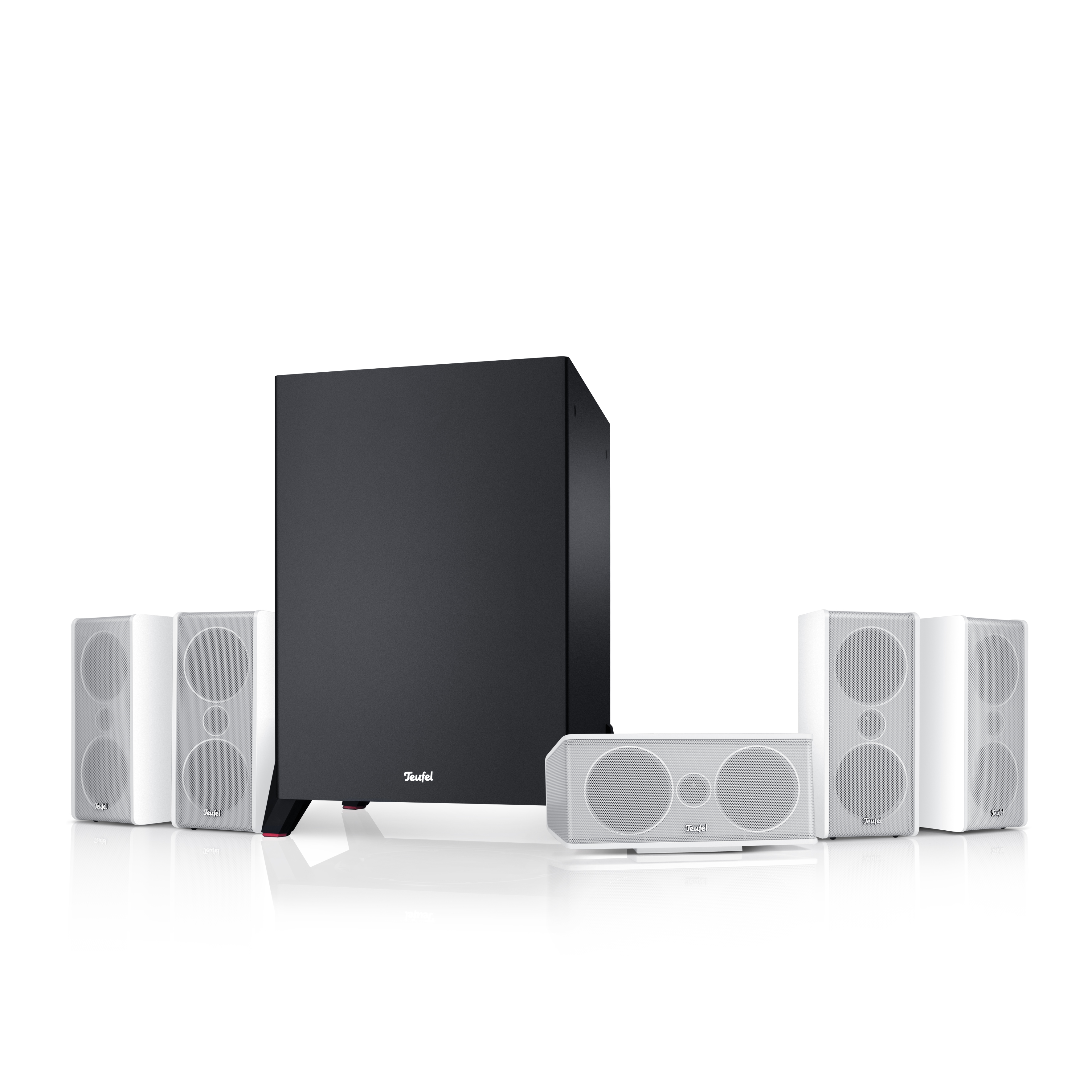 Teufel Consono 35 Mk3 5.1 surround systeem met 150 Watt subwoofer, wit