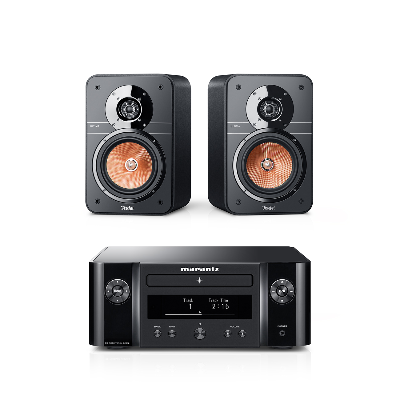 Teufel ULTIMA 20 + Marantz M-CR612 Zwart/Schwarz