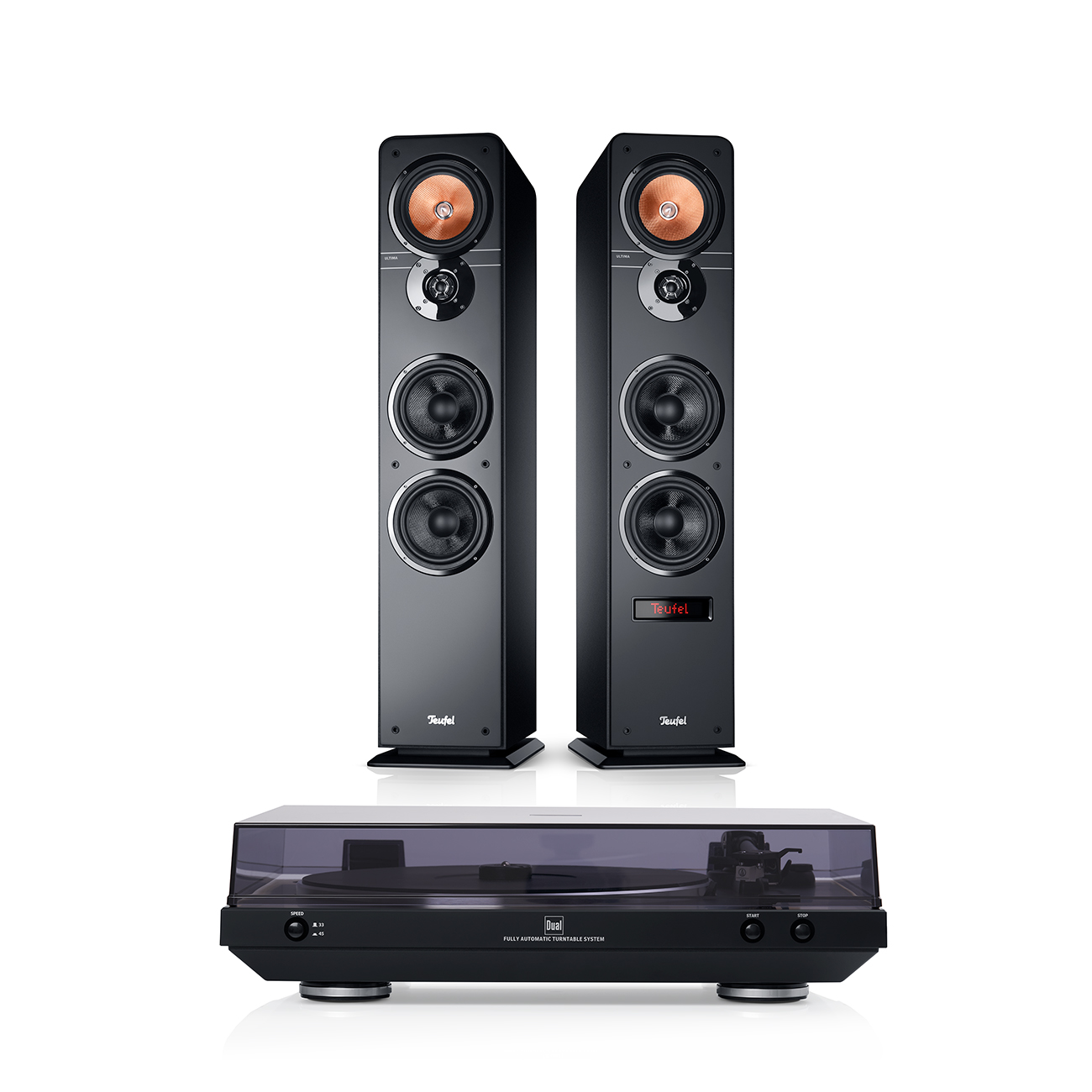 Teufel ULTIMA 40 ACTIVE + DUAL DT 400 Zwart/zwart