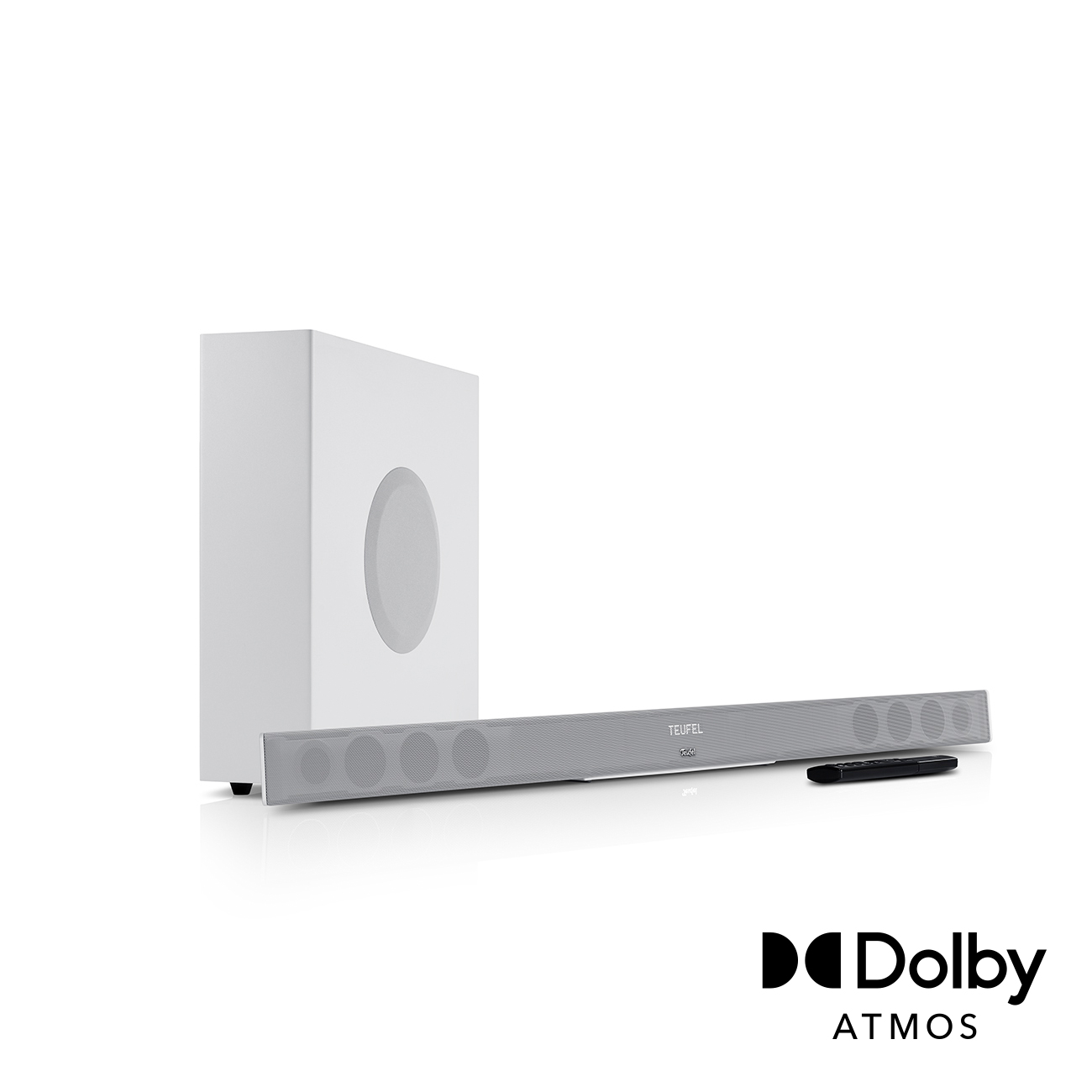 Teufel CINEBAR 11 voor Dolby Atmos 2.1-set Surround sound HDMI ARC Bluetooth Draadloze subwoofer Wit