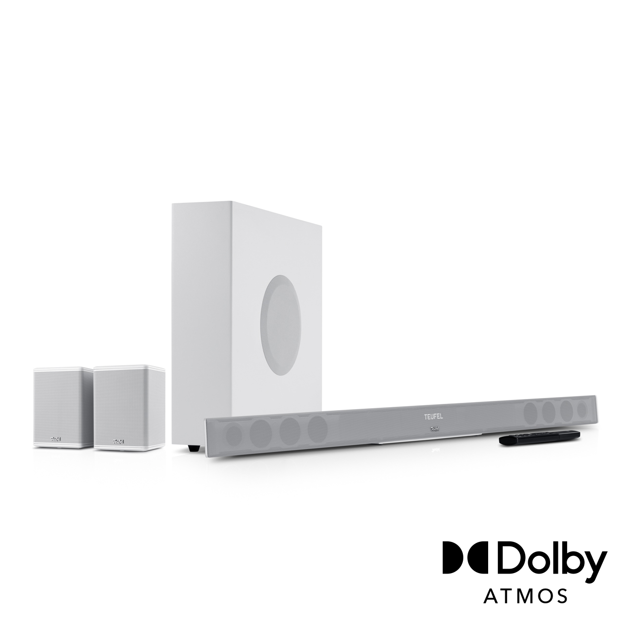Teufel CINEBAR 11 Surround Dolby Atmos 4.1 set 8 eindversterkers 2-kanaals systeem Bluetooth White